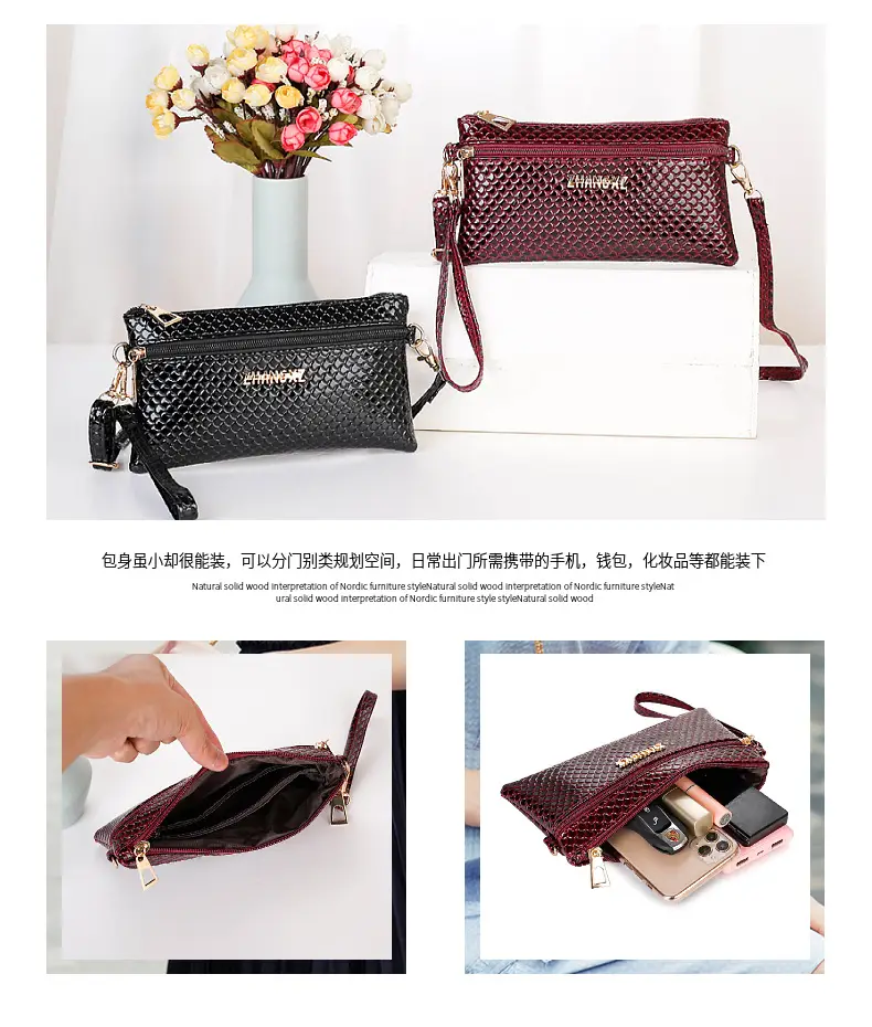 Black Textured Shoulder Crossbody Bag for Women — feature 8