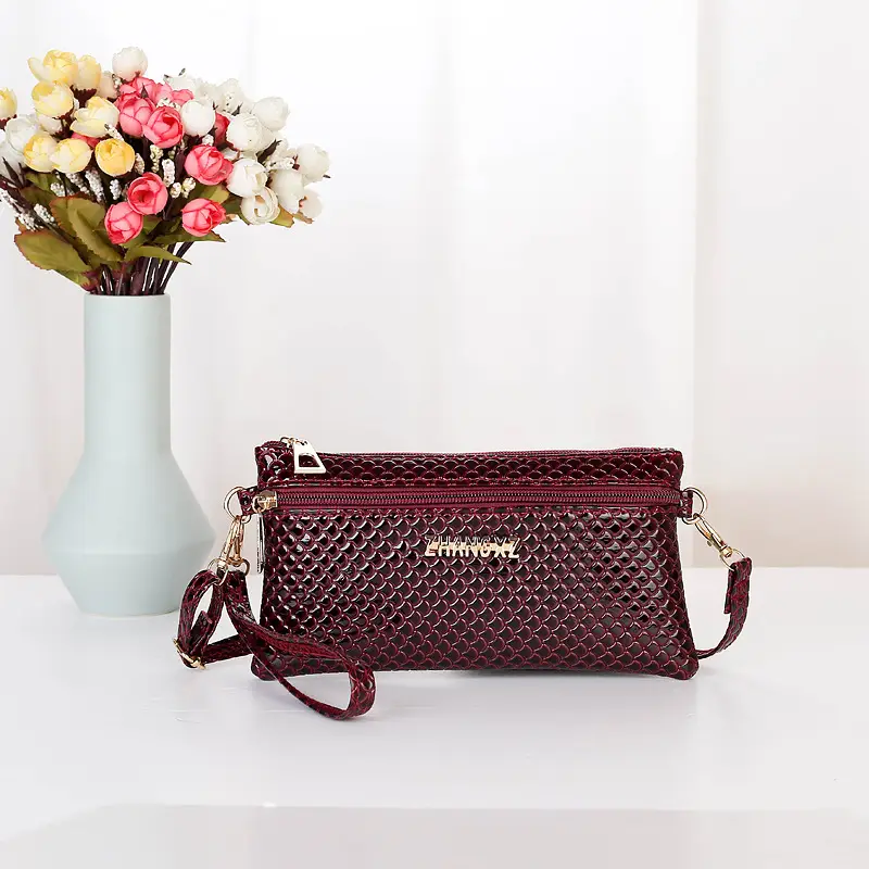 Black Textured Shoulder Crossbody Bag for Women - Image 2