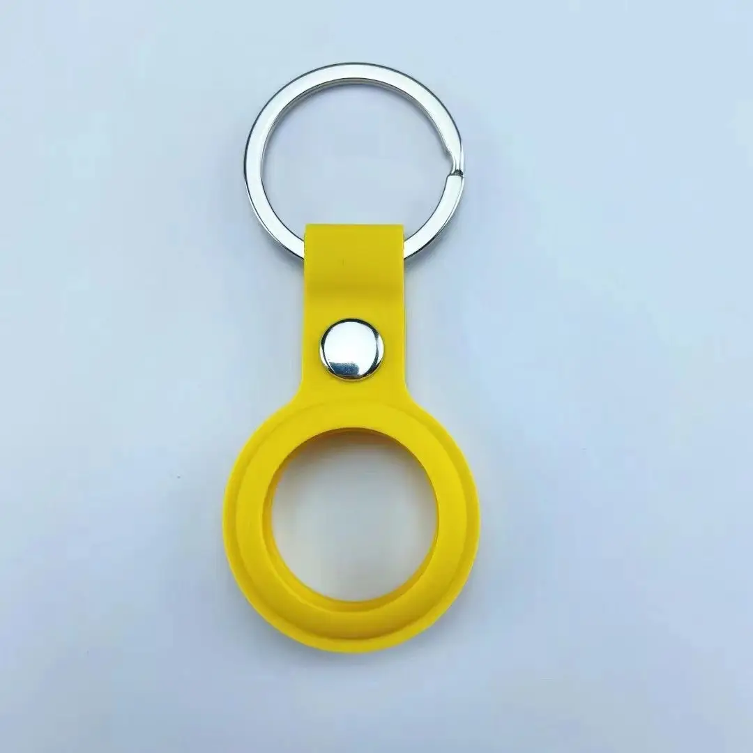 Blue Silicone Airtag Protective Cover for Keychain - Image 2
