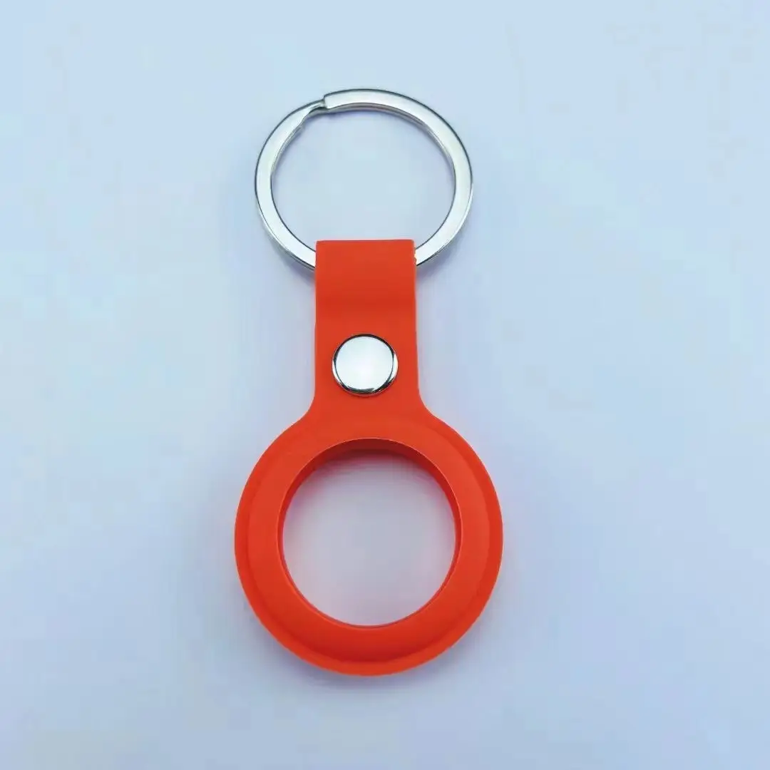 Blue Silicone Airtag Protective Cover for Keychain - Image 3