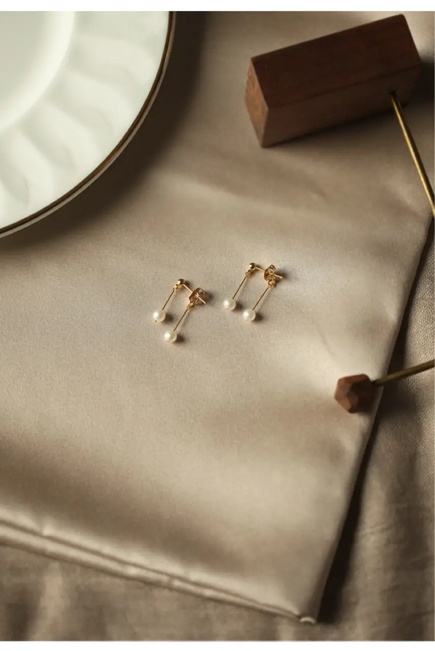 Smart Natural Freshwater Pearl Earrings Small French Fairy Ear Studs — feature 5