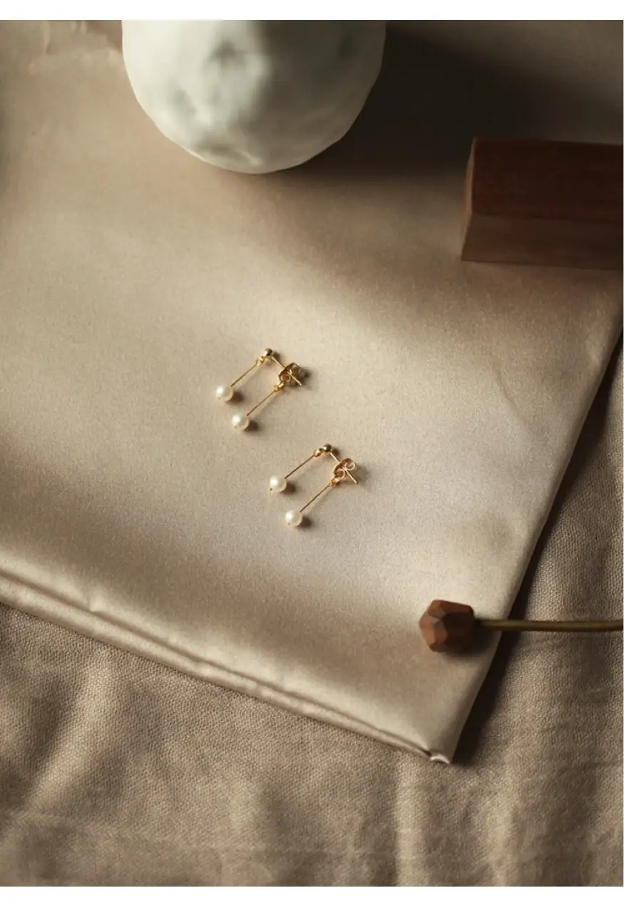 Smart Natural Freshwater Pearl Earrings Small French Fairy Ear Studs — feature 7