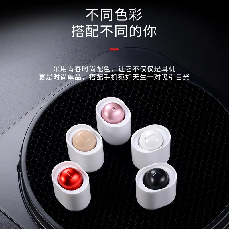 Single Ear Bluetooth Headset Mini Flashlight White