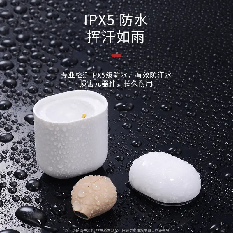 Single Ear Bluetooth Headset Mini Flashlight White