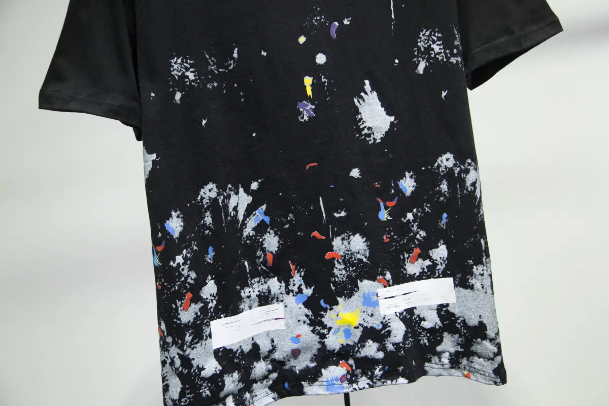 OFF Crew Neck T-Shirt Black Graphic Print - Image 3