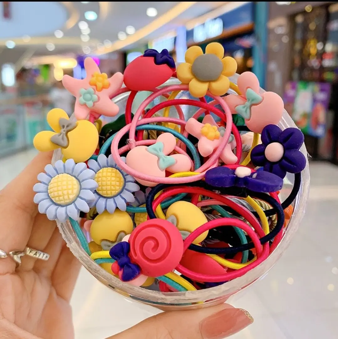 Children's Fruit Hair Bands for Girls Red Rubber Band
