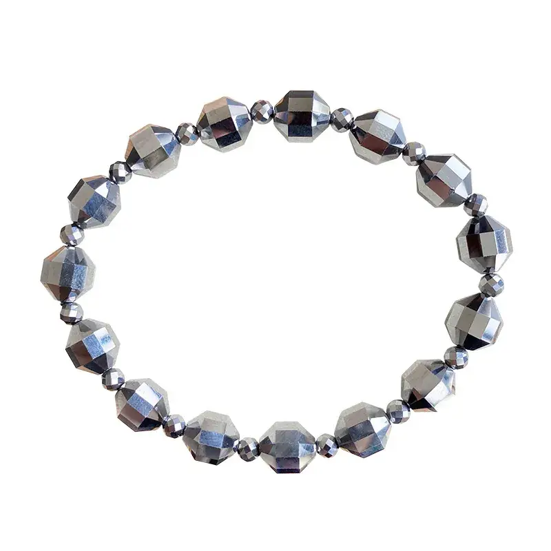 Silica Lantern Beads Bracelet 19.1g Black - Image 8