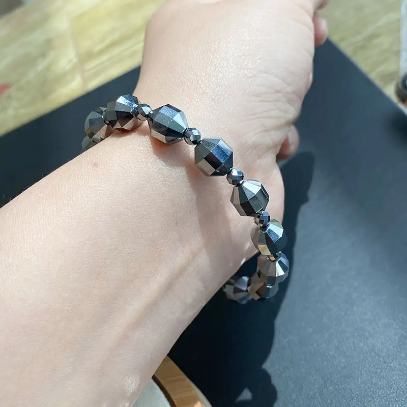 Silica Lantern Beads Bracelet 19.1g Black — feature 12