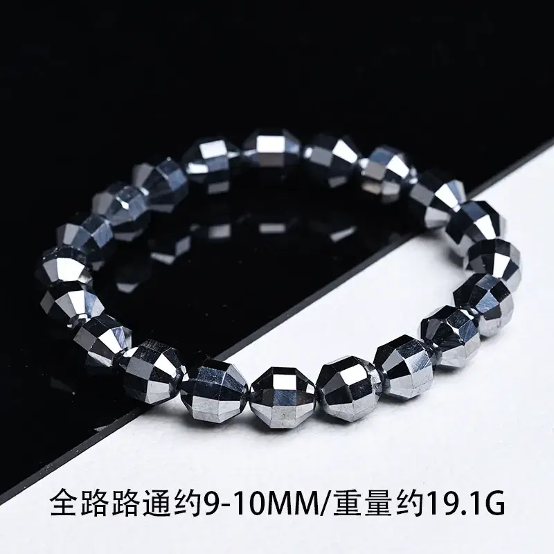 Silica Lantern Beads Bracelet 19.1g Black - Image 2