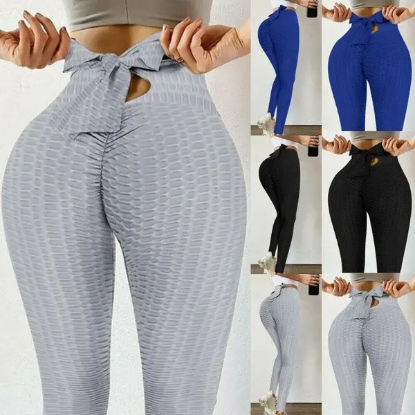 Red Bow Bubble Leggings Large Women - Image 8