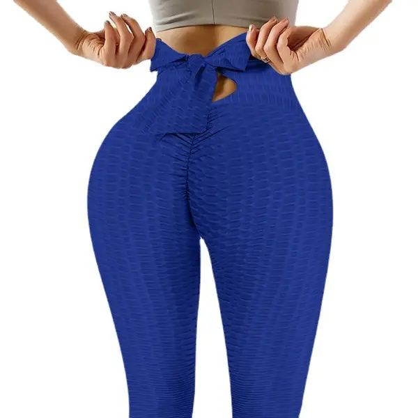 Red Bow Bubble Leggings Large Women - Image 11