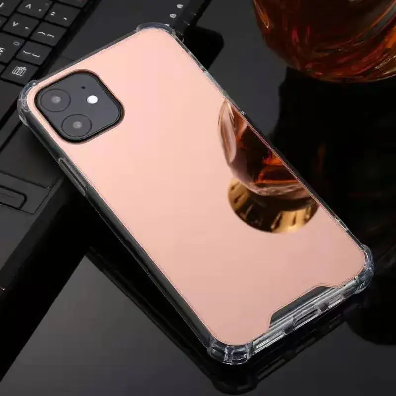 Apple 17 Promax Mirror Phone Case 16 Four Corners Anti-Fall 15 Acrylic 14 Mirror 13 Makeup Case 11 - Image 5