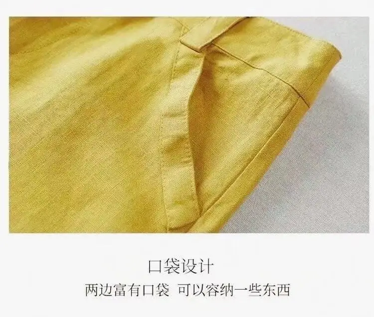 2026 Summer Linen Pants Straight Leg Wide Fit — feature 14