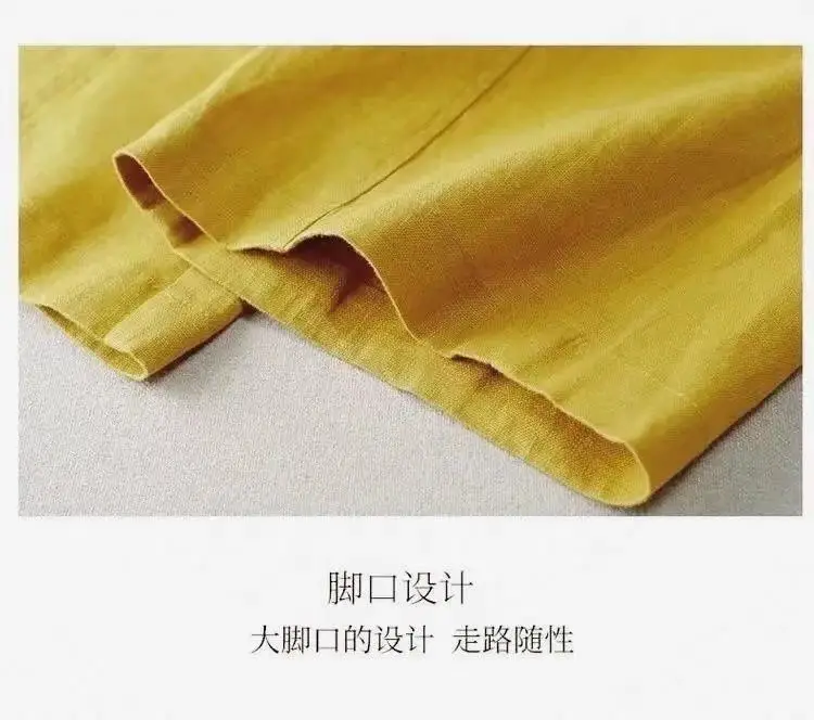 2026 Summer Linen Pants Straight Leg Wide Fit — feature 15