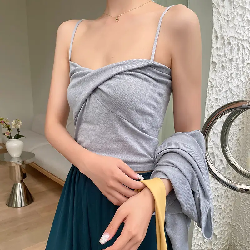 Light Blue V-Neck Slimming Shirt for Women - Image 10