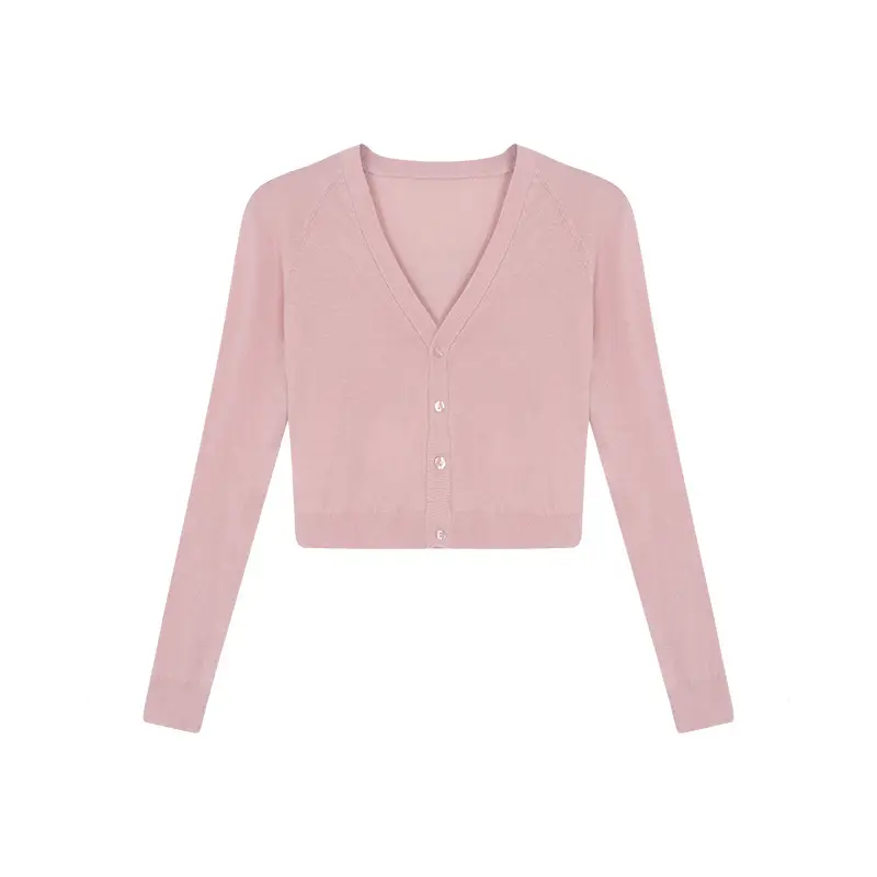 Light Blue V-Neck Slimming Shirt for Women - Image 3