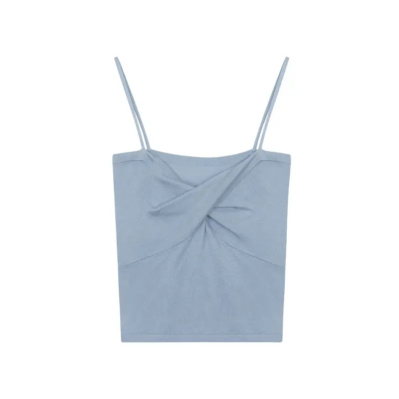 Light Blue V-Neck Slimming Shirt for Women - Image 5