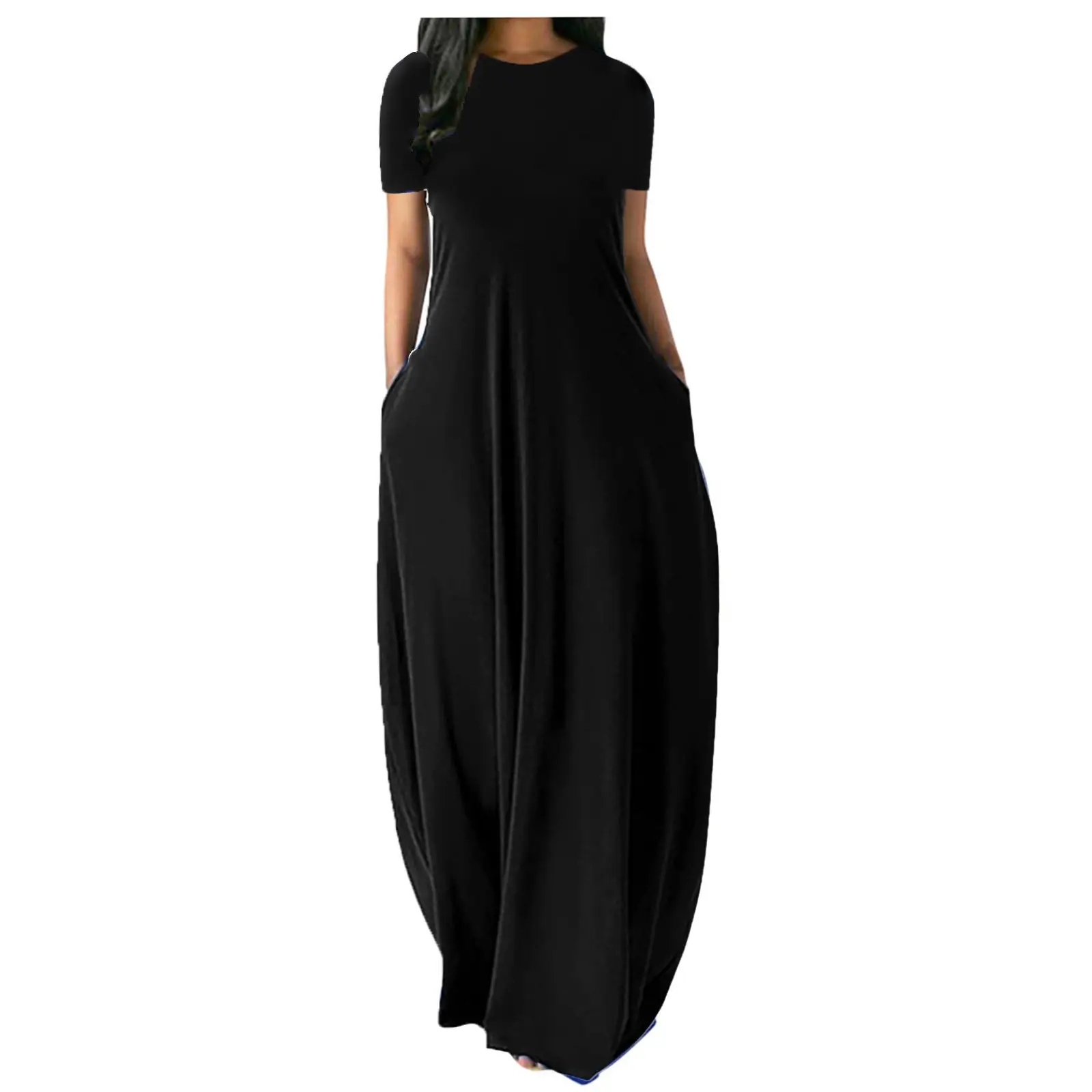 Yellow Long Sleeve Round Neck Dress for Women Large - Image 12