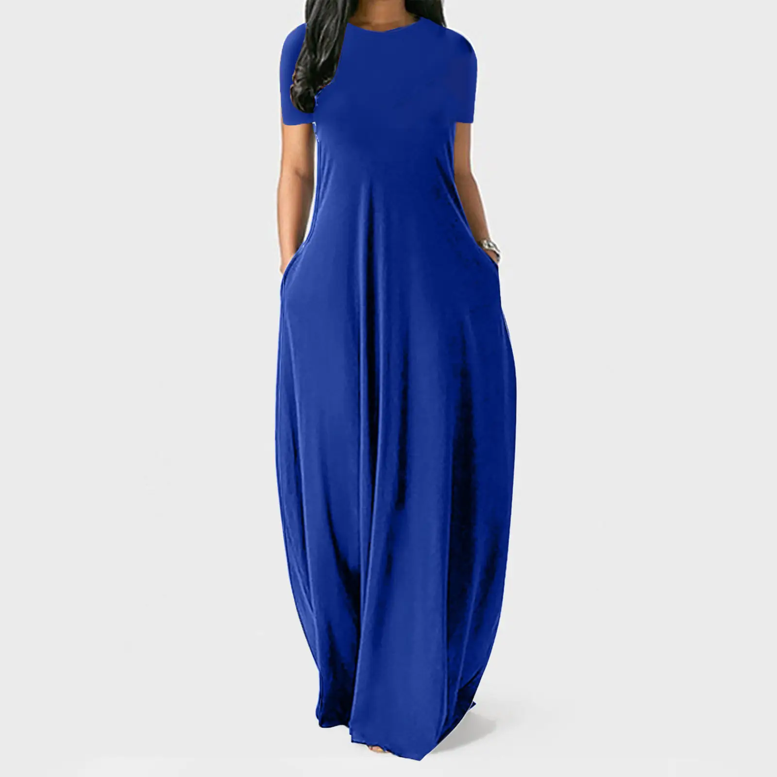 Yellow Long Sleeve Round Neck Dress for Women Large - Image 13