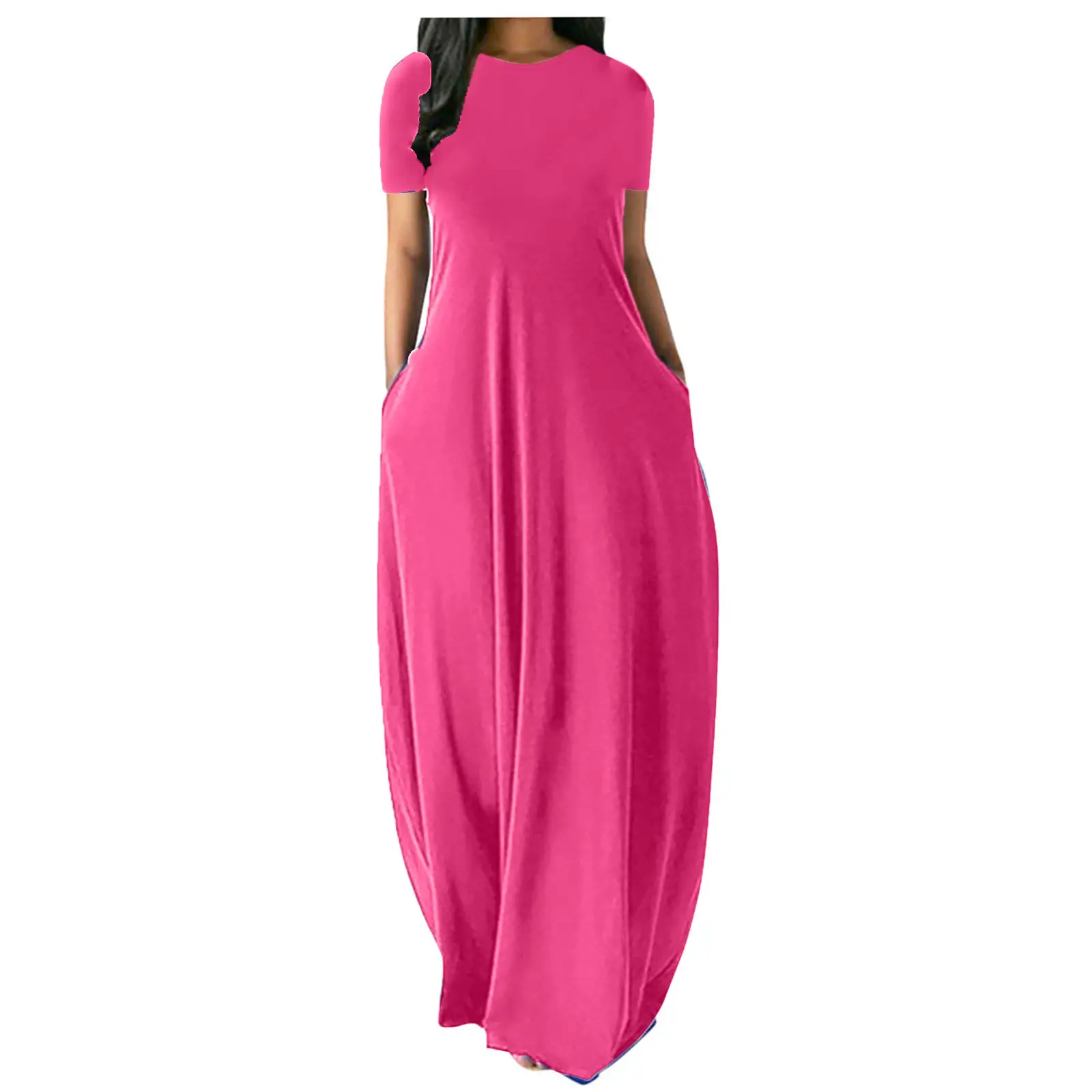 Yellow Long Sleeve Round Neck Dress for Women Large - Image 10