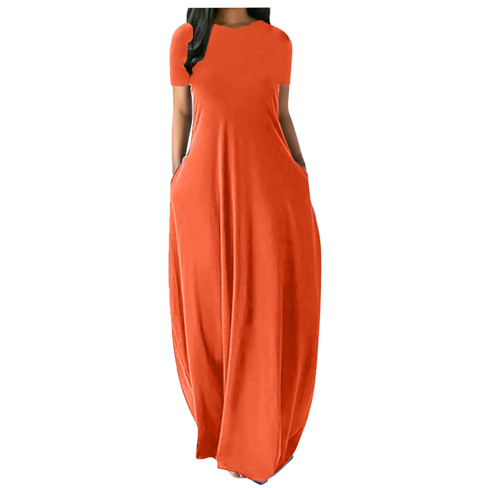 Yellow Long Sleeve Round Neck Dress for Women Large - Image 3