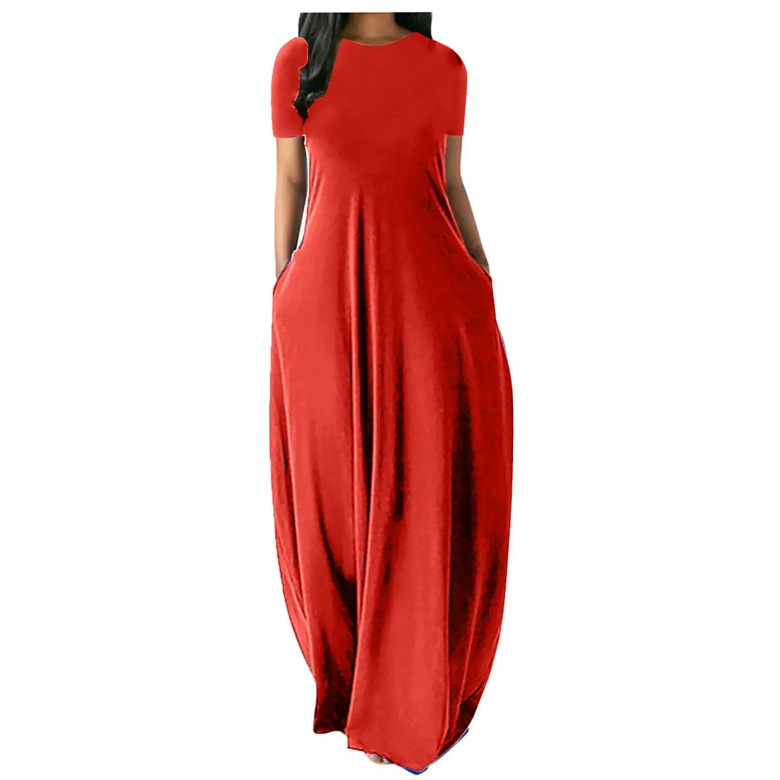 Yellow Long Sleeve Round Neck Dress for Women Large - Image 4