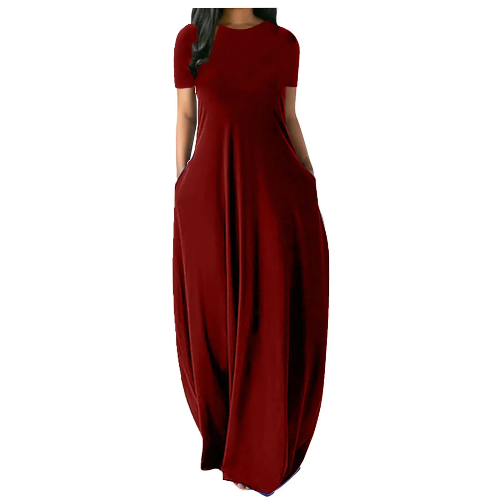 Yellow Long Sleeve Round Neck Dress for Women Large - Image 5