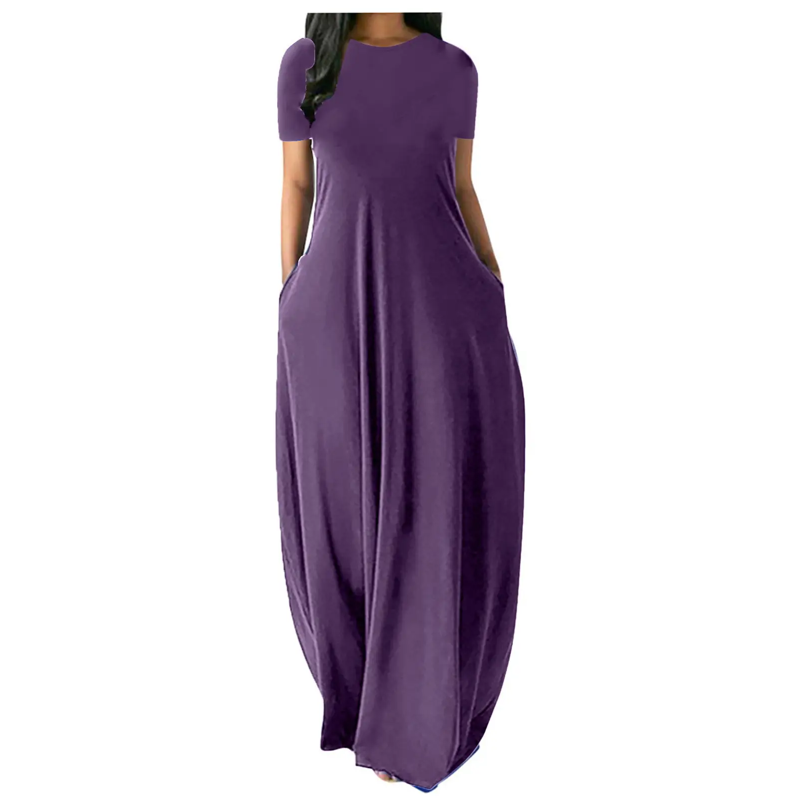 Yellow Long Sleeve Round Neck Dress for Women Large - Image 6