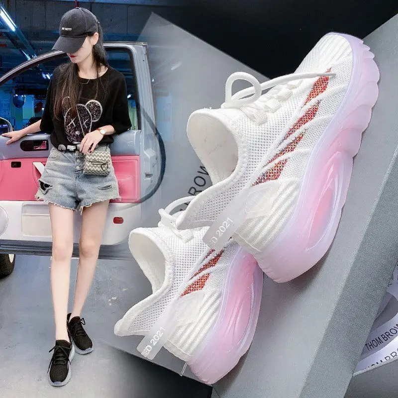 Jelly Sole Women's Shoes 2026 New Model Casual Shoes for Women Korean Fashion Running Trendy Shoes Breathable Knit Sports Shoes for Women - Image 11