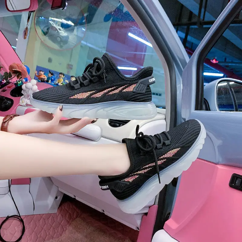 Jelly Sole Women's Shoes 2026 New Model Casual Shoes for Women Korean Fashion Running Trendy Shoes Breathable Knit Sports Shoes for Women - Image 13