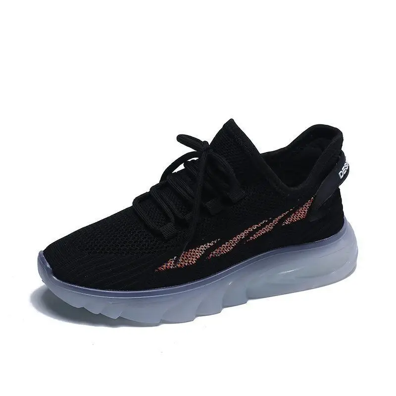 Jelly Sole Women's Shoes 2026 New Model Casual Shoes for Women Korean Fashion Running Trendy Shoes Breathable Knit Sports Shoes for Women - Image 2