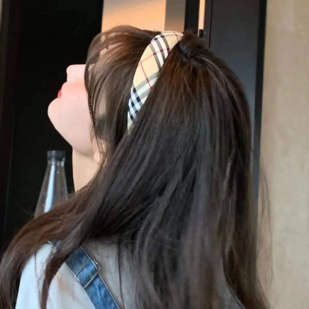 2026 New Year's Headband for Women Plaid Wide Bristle — feature 11