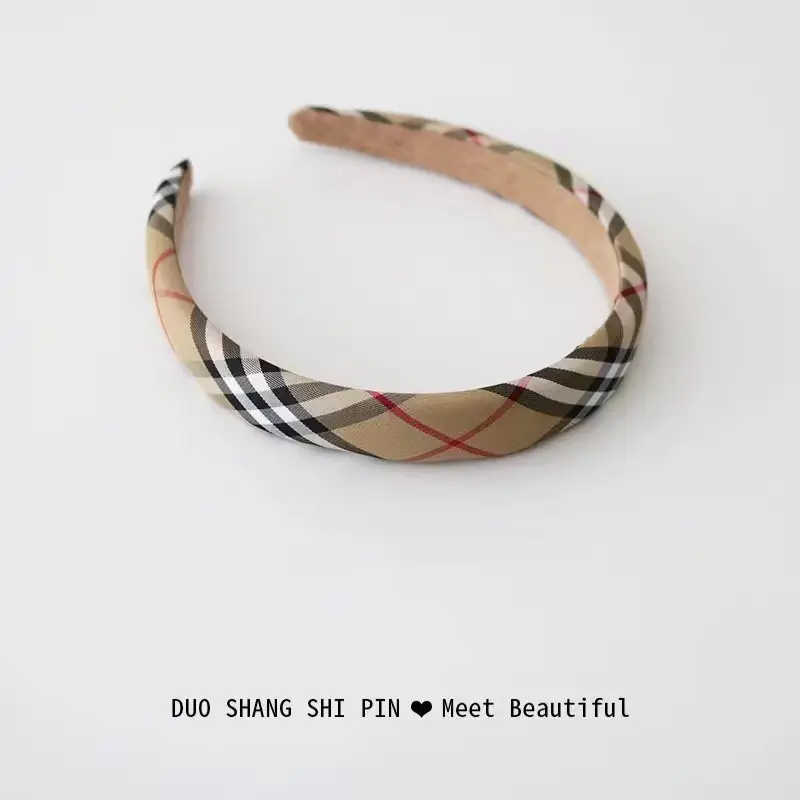 2026 New Year's Headband for Women Plaid Wide Bristle — feature 20
