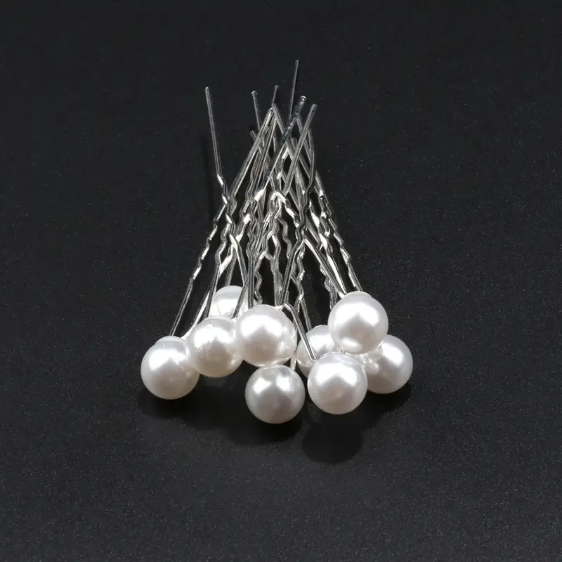 Korean Style Pearl Hairpin 18 Gold U-Shaped Fork - Image 17