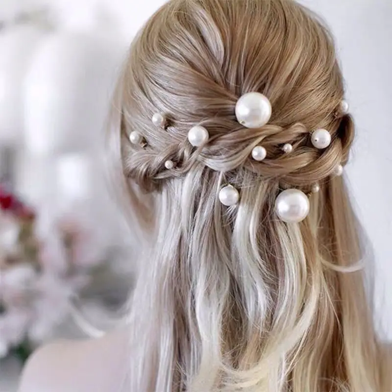 Korean Style Pearl Hairpin 18 Gold U-Shaped Fork - Image 18