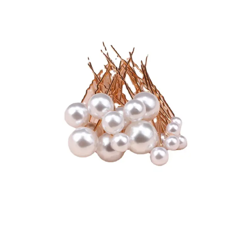 Korean Style Pearl Hairpin 18 Gold U-Shaped Fork - Image 20