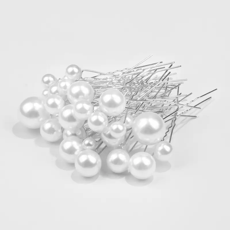 Korean Style Pearl Hairpin 18 Gold U-Shaped Fork - Image 13