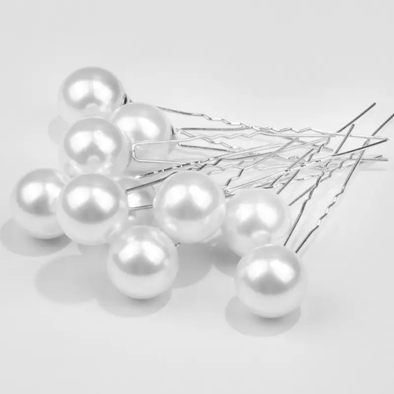 Korean Style Pearl Hairpin 18 Gold U-Shaped Fork - Image 15