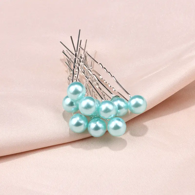 Korean Style Pearl Hairpin 18 Gold U-Shaped Fork - Image 6