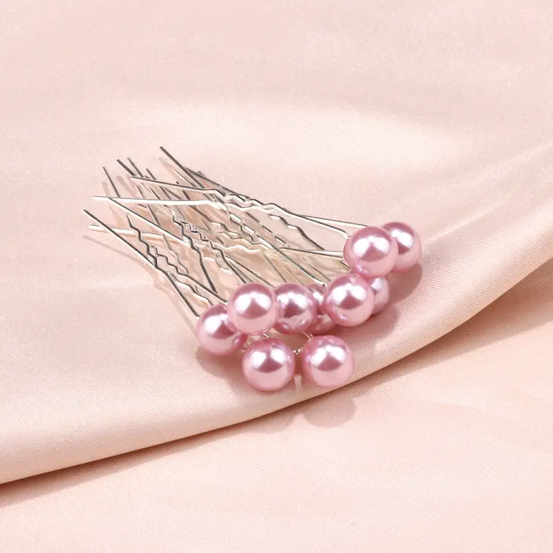 Korean Style Pearl Hairpin 18 Gold U-Shaped Fork - Image 7