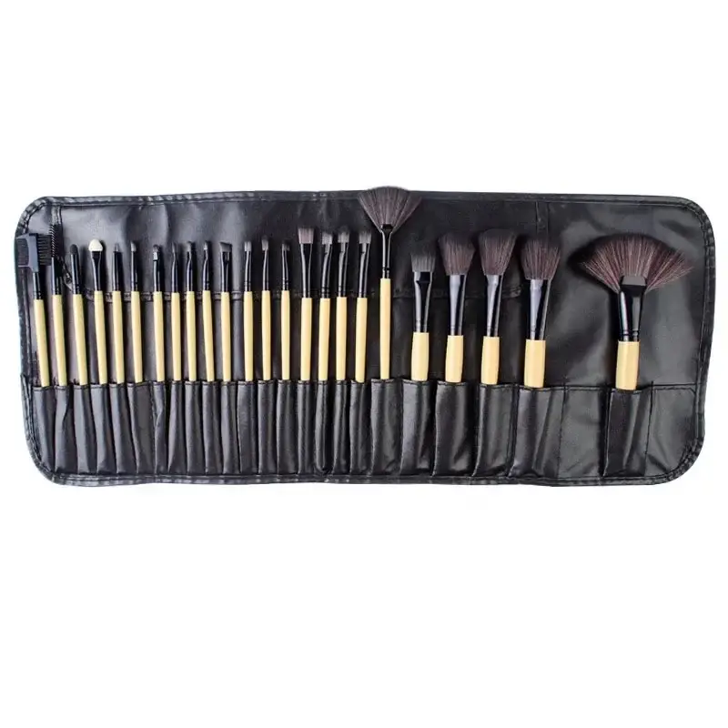 24-Piece Makeup Brush Set Pink Case - Image 4