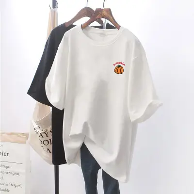 2022 Korean Style Women's Crewneck T-Shirt Short Sleeve - Image 4