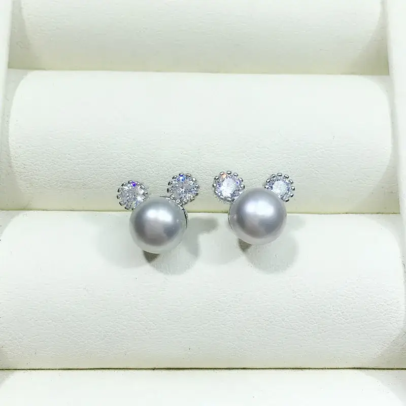 Pearl Earrings for Women Wholesale White Freshwater Design - Image 3