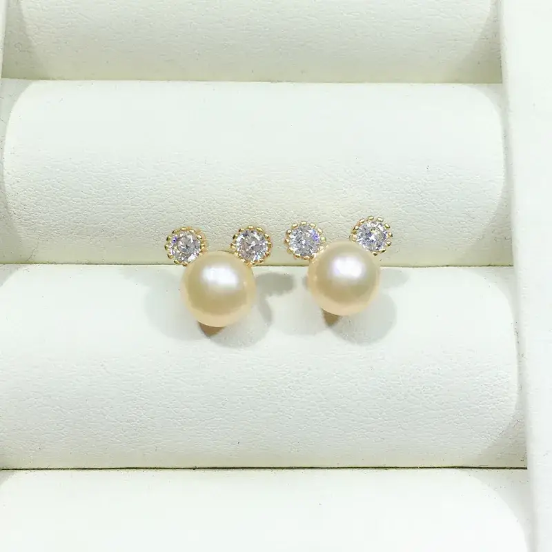 Pearl Earrings for Women Wholesale White Freshwater Design - Image 4