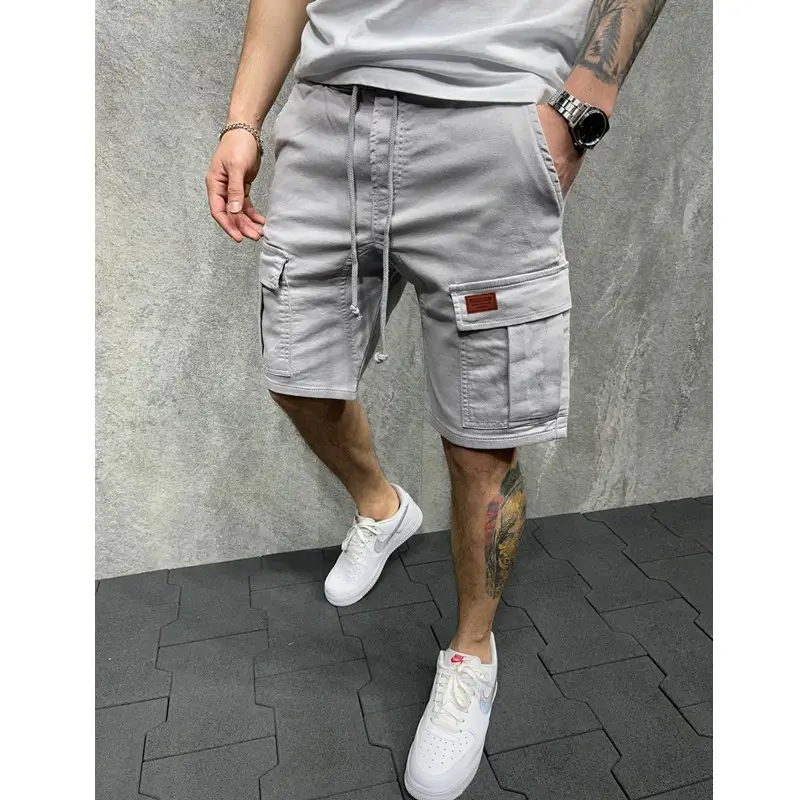 Men Grey Cargo Shorts Large 2024 - Image 8