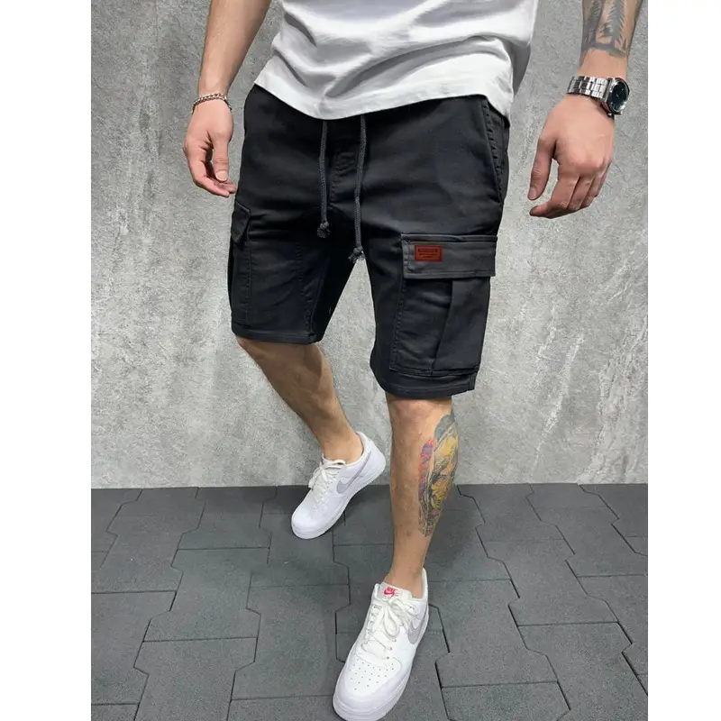Men Grey Cargo Shorts Large 2024 - Image 9