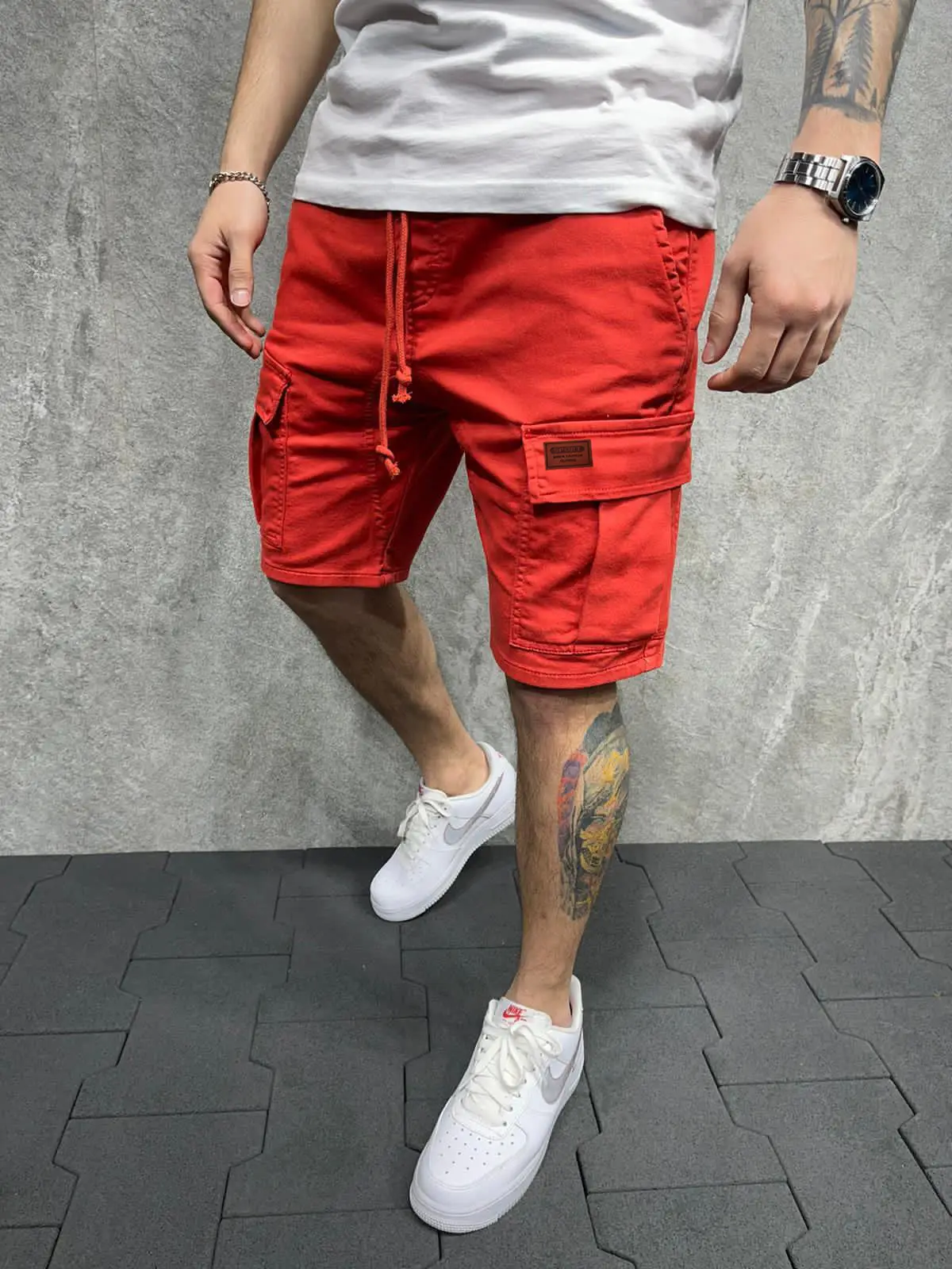 Men Grey Cargo Shorts Large 2024 - Image 3