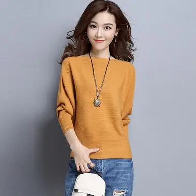 Pink Long Sleeve Knit Pullover 24-Color - Image 11