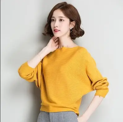 Pink Long Sleeve Knit Pullover 24-Color - Image 12