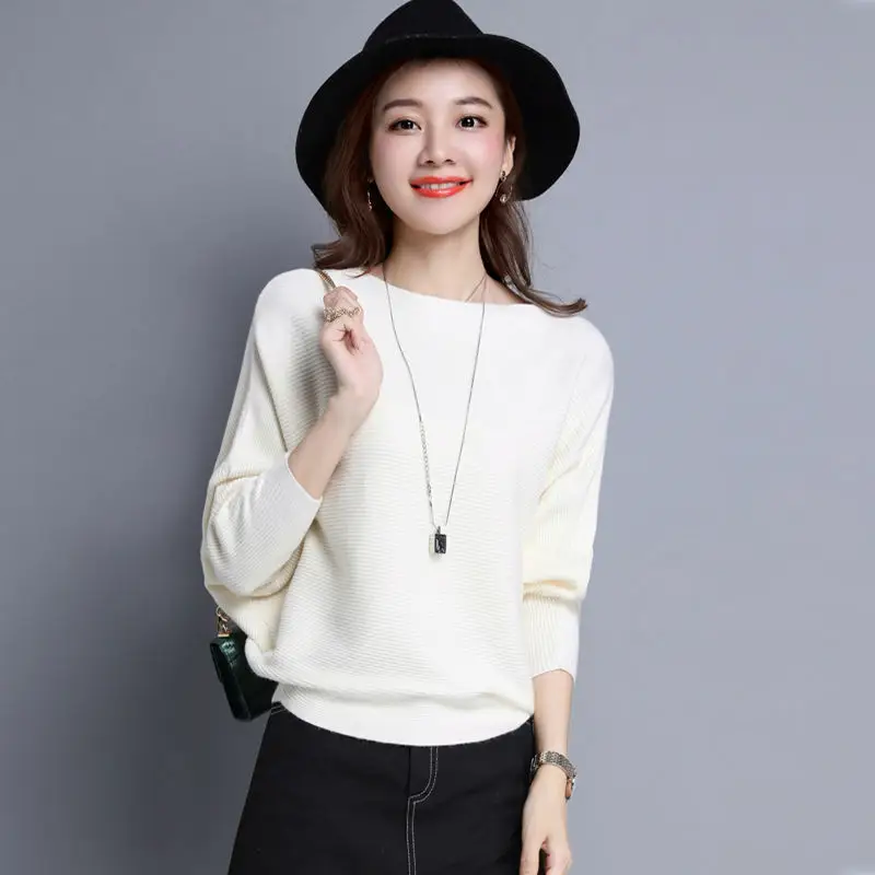 Pink Long Sleeve Knit Pullover 24-Color - Image 7